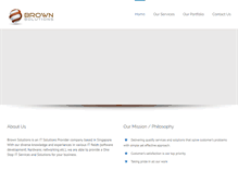 Tablet Screenshot of brownsolutions.com.sg